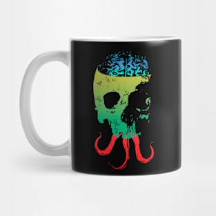 Scary Skull with Brain - Color Version 5 Mug